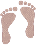 Two Little Feet Embroidery Design