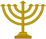 Menorah Embroidery Design