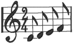 Musical Notes Embroidery Design