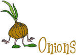 Machine Embroidery Designs: Onions