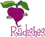 Machine Embroidery Designs: Radishes