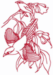 Redwork Machine Embroidery Designs: Bird in Flight