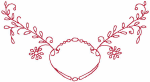 Redwork Daisy Necklace Embroidery Design