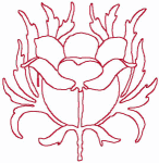 Redwork Poppy Embroidery Design
