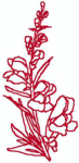 Redwork Machine Embroidery Designs: Snapdragons