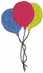 Tiny Colorful Balloons Embroidery Design