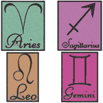 Signs of the Zodiac Embroidery Design