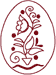 Redwork Machine Embroidery Design: Redwork Czech Easter Egg 3