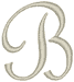 Machine Embroidery Designs: French Script Alphabet B