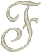 Machine Embroidery Designs: French Script Alphabet F