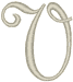 Machine Embroidery Designs: French Script Alphabet V