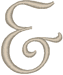 Alphabets Machine Embroidery Designs: French Script Ampersand