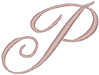 Machine Embroidery Designs: Fleurish Script Alphabet P