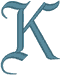 Machine Embroidery Designs: LaBrit Alphabet K