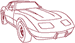 Red corvette embroidery design Red corvette embroidery design