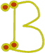 Machine Embroidery Designs: Dot to Dot Alphabet B