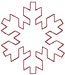 Redwork Machine Embroidery Designs: Redwork Snowflake 2