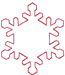 Redwork Machine Embroidery Designs: Redwork Snowflake 34