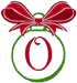 Machine Embroidery Designs: Christmas Bows & Ornaments Alphabet O