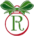 Machine Embroidery Designs: Christmas Bows & Ornaments Alphabet R