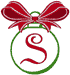 Machine Embroidery Designs: Christmas Bows & Ornaments Alphabet S