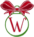 Machine Embroidery Designs: Christmas Bows & Ornaments Alphabet W