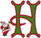 Machine Embroidery Designs: Santa's Alphabet H
