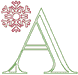 Machine Embroidery Designs: Redwork Snowflake Alphabet A