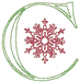Machine Embroidery Designs: Redwork Snowflake Alphabet C