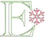 Machine Embroidery Designs: Redwork Snowflake Alphabet E