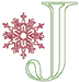Machine Embroidery Designs: Redwork Snowflake Alphabet J