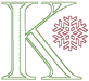 Machine Embroidery Designs: Redwork Snowflake Alphabet K
