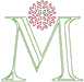 Machine Embroidery Designs: Redwork Snowflake Alphabet M