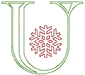 Machine Embroidery Designs: Redwork Snowflake Alphabet U