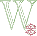 Machine Embroidery Designs: Redwork Snowflake Alphabet W