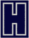 Alphabets Machine Embroidery Designs: Varsity Alphabet H