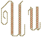 Alphabets Machine Embroidery Designs: Festival Alphabet U