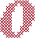 Alphabets Machine Embroidery Designs: Corsiva Cross Stitch Lowercase O