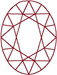 Machine Embroidery Designs: Redwork Oval Gem