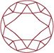 Machine Embroidery Designs: Redwork Round Gem