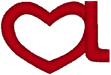 Alphabets Machine Embroidery Designs: Little Love Letters Uppercase A