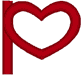 Alphabets Machine Embroidery Designs: Little Love Letters Uppercase P