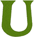 Alphabets Machine Embroidery Designs: Cairo Font Uppercase U