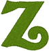 Alphabets Machine Embroidery Designs: Cairo Font Lowercase Z
