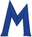 Alphabets Machine Embroidery Designs: Acropolis Font Uppercase M