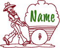 Redwork Embroidery Designs: Redwork Retro Advertising: Wheelbarrow