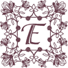 Machine Embroidery Designs: Redwork Ornate Enhanced Alphabet E