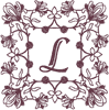 Machine Embroidery Designs: Redwork Ornate Enhanced Alphabet L