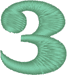 Alphabets Machine Embroidery Designs: Equador Font Number 3