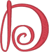 Alphabets Machine Embroidery Designs: JoliScript Font Uppercase D